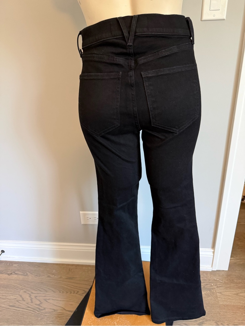 Veronica Beard Beverly Skinny Flare - Black High-Rise Jeans - Picture 5 of 10